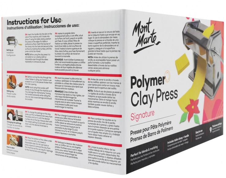 Mont Marte Signature Polymer Clay Press #CDCMMSP4001 - International Art  Supplies (Hong Kong) Limited